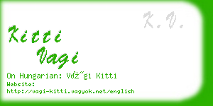 kitti vagi business card